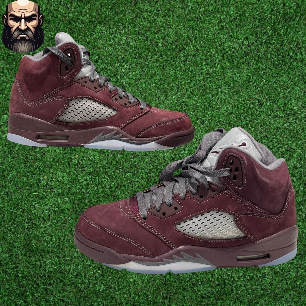 Air Jordan 5 V Retro Deep Burgundy FN4233-600 B-Grade Size 6Y - Picture 2 of 6